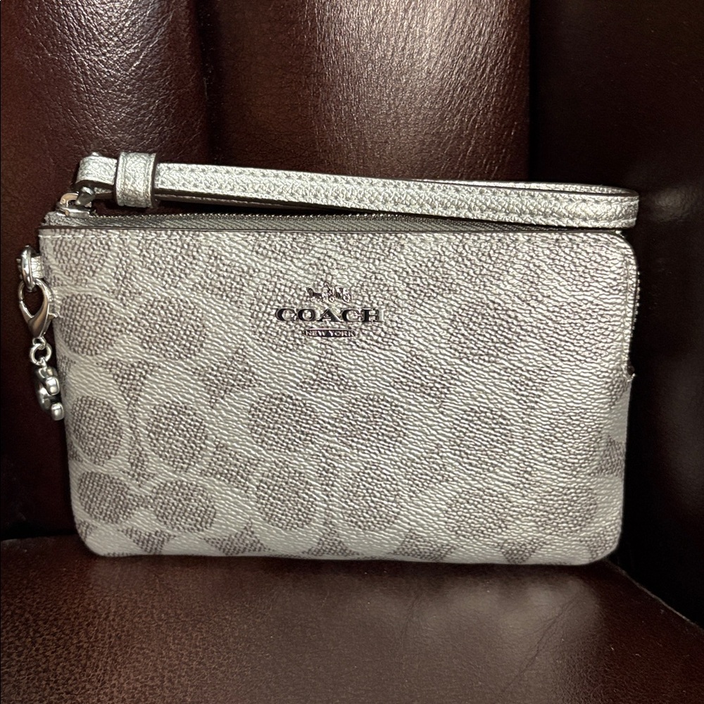 Coach Silver Wristlet